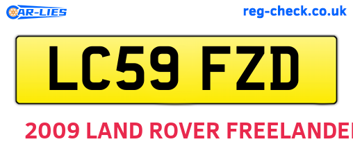 LC59FZD are the vehicle registration plates.