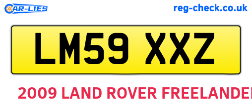 LM59XXZ are the vehicle registration plates.