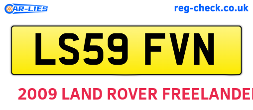 LS59FVN are the vehicle registration plates.