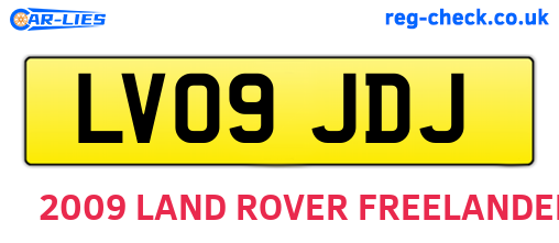 LV09JDJ are the vehicle registration plates.
