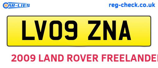 LV09ZNA are the vehicle registration plates.
