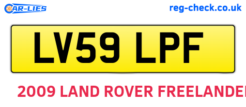 LV59LPF are the vehicle registration plates.