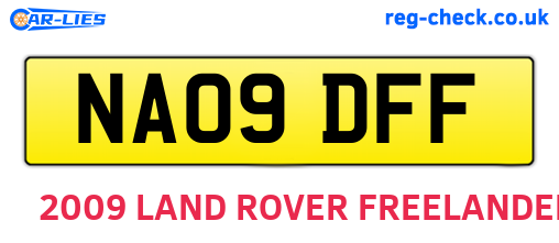 NA09DFF are the vehicle registration plates.