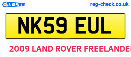 NK59EUL are the vehicle registration plates.