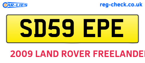 SD59EPE are the vehicle registration plates.