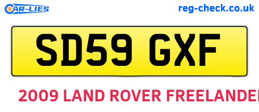 SD59GXF are the vehicle registration plates.