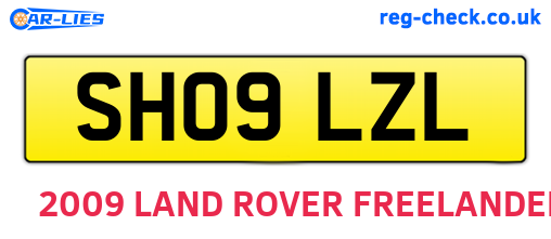 SH09LZL are the vehicle registration plates.
