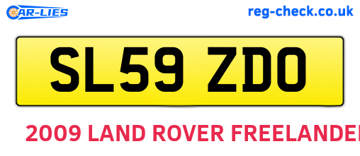 SL59ZDO are the vehicle registration plates.