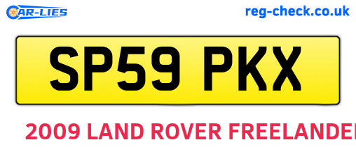 SP59PKX are the vehicle registration plates.