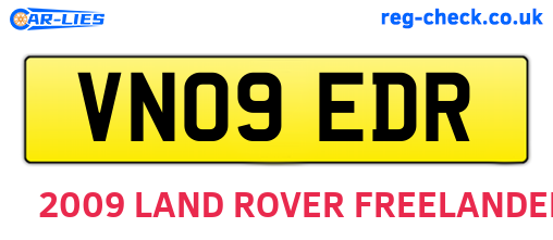 VN09EDR are the vehicle registration plates.