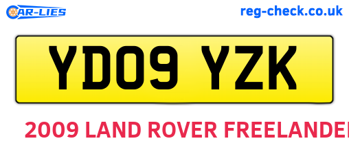 YD09YZK are the vehicle registration plates.
