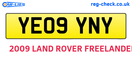 YE09YNY are the vehicle registration plates.