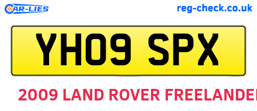 YH09SPX are the vehicle registration plates.
