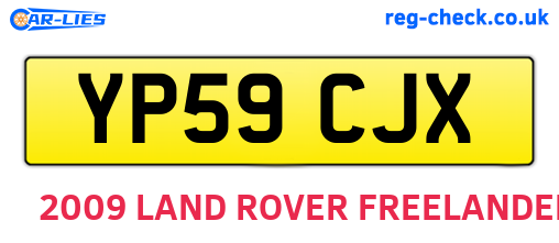 YP59CJX are the vehicle registration plates.