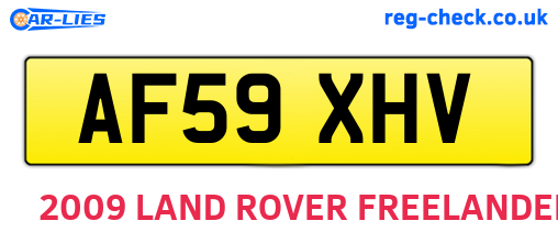 AF59XHV are the vehicle registration plates.