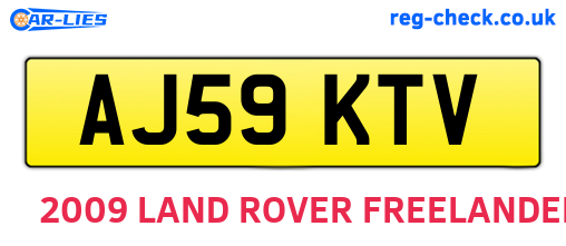 AJ59KTV are the vehicle registration plates.