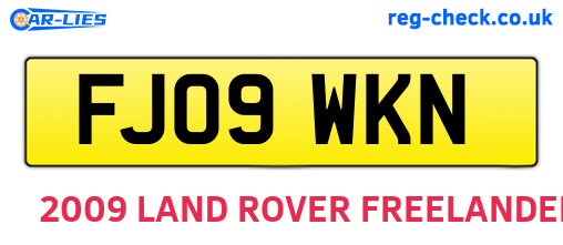FJ09WKN are the vehicle registration plates.