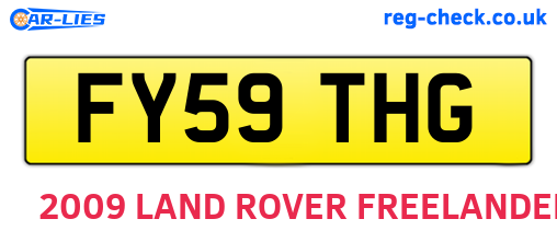 FY59THG are the vehicle registration plates.