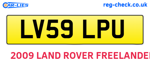 LV59LPU are the vehicle registration plates.
