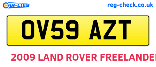 OV59AZT are the vehicle registration plates.