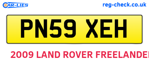 PN59XEH are the vehicle registration plates.