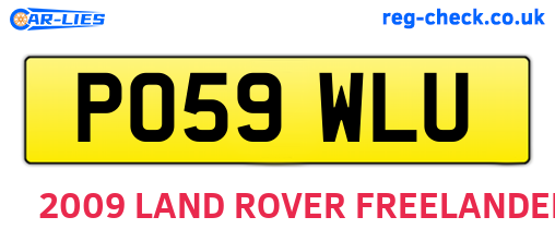 PO59WLU are the vehicle registration plates.