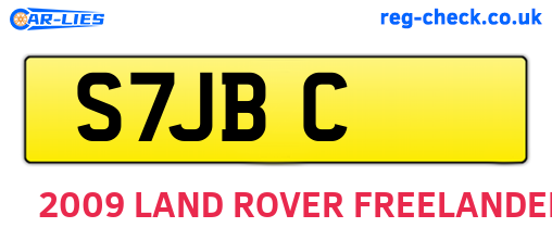 S7JBC are the vehicle registration plates.