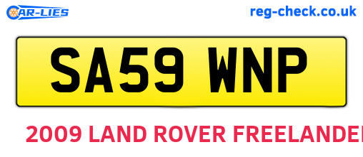 SA59WNP are the vehicle registration plates.