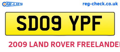 SD09YPF are the vehicle registration plates.