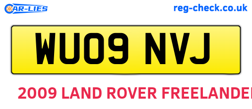 WU09NVJ are the vehicle registration plates.