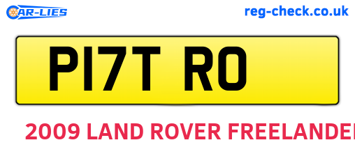 P17TRO are the vehicle registration plates.