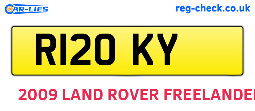 R12OKY are the vehicle registration plates.