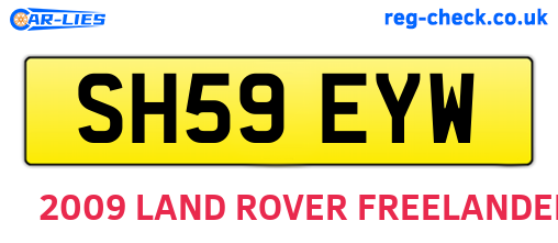 SH59EYW are the vehicle registration plates.