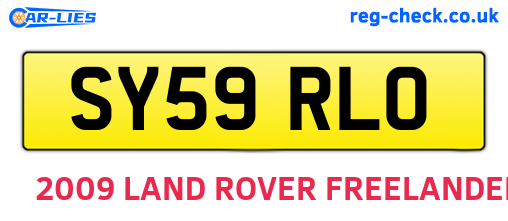 SY59RLO are the vehicle registration plates.