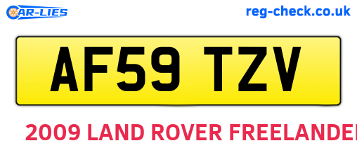 AF59TZV are the vehicle registration plates.