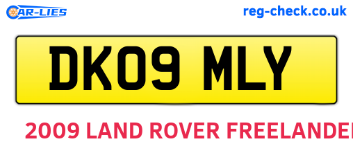 DK09MLY are the vehicle registration plates.