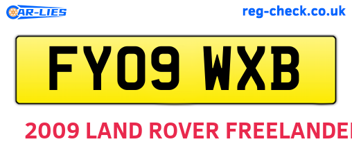 FY09WXB are the vehicle registration plates.