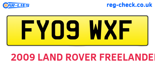 FY09WXF are the vehicle registration plates.