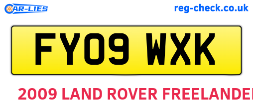 FY09WXK are the vehicle registration plates.