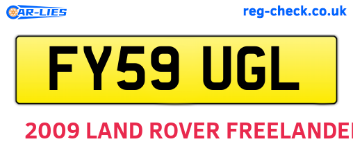 FY59UGL are the vehicle registration plates.
