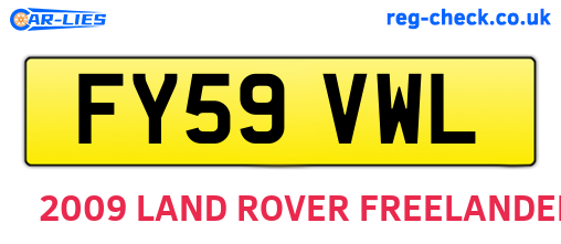 FY59VWL are the vehicle registration plates.