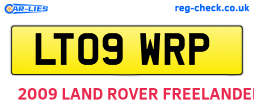 LT09WRP are the vehicle registration plates.