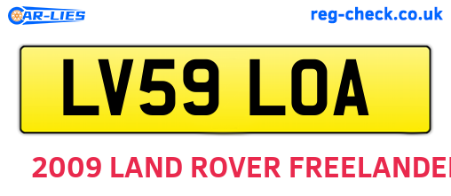 LV59LOA are the vehicle registration plates.