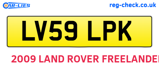 LV59LPK are the vehicle registration plates.