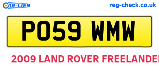 PO59WMW are the vehicle registration plates.