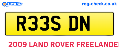 R33SDN are the vehicle registration plates.