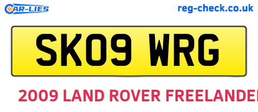SK09WRG are the vehicle registration plates.