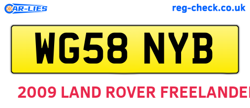 WG58NYB are the vehicle registration plates.