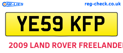 YE59KFP are the vehicle registration plates.