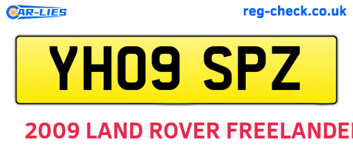 YH09SPZ are the vehicle registration plates.